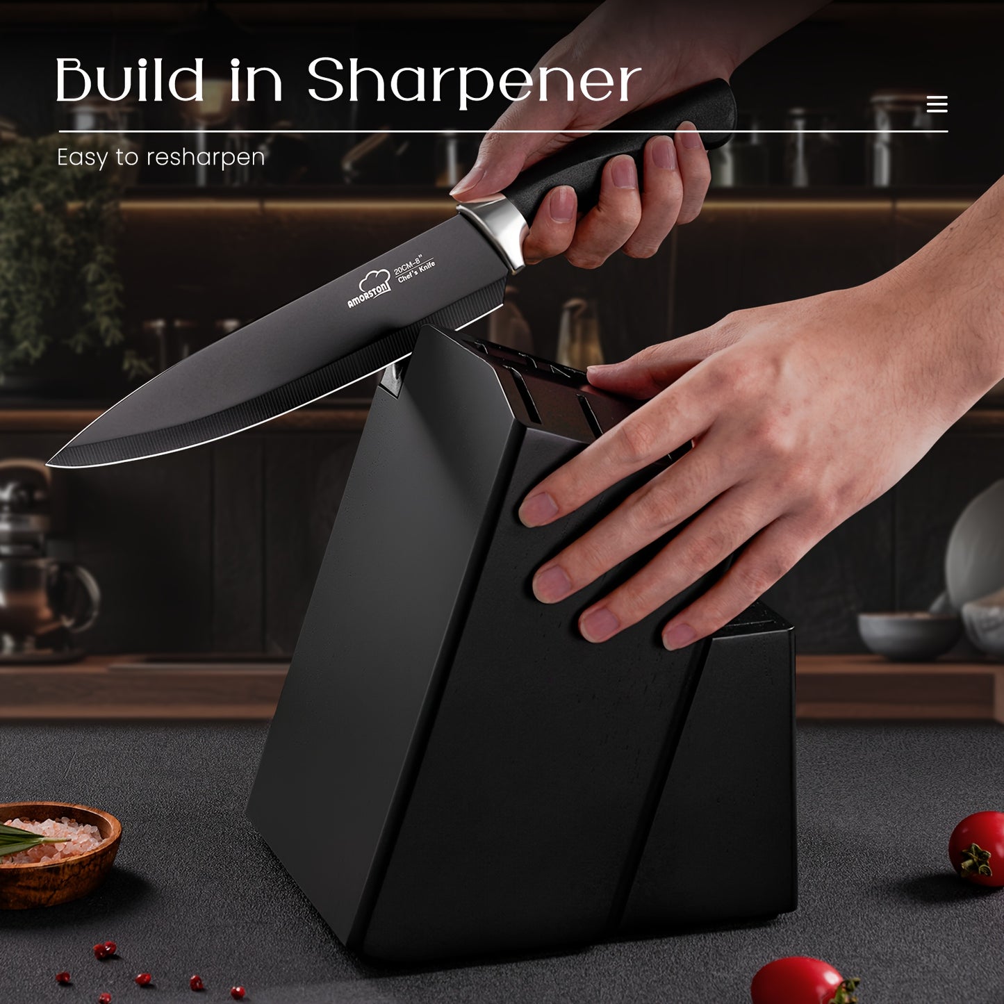 21 Pcs Knife Sets For Kitchen With Block