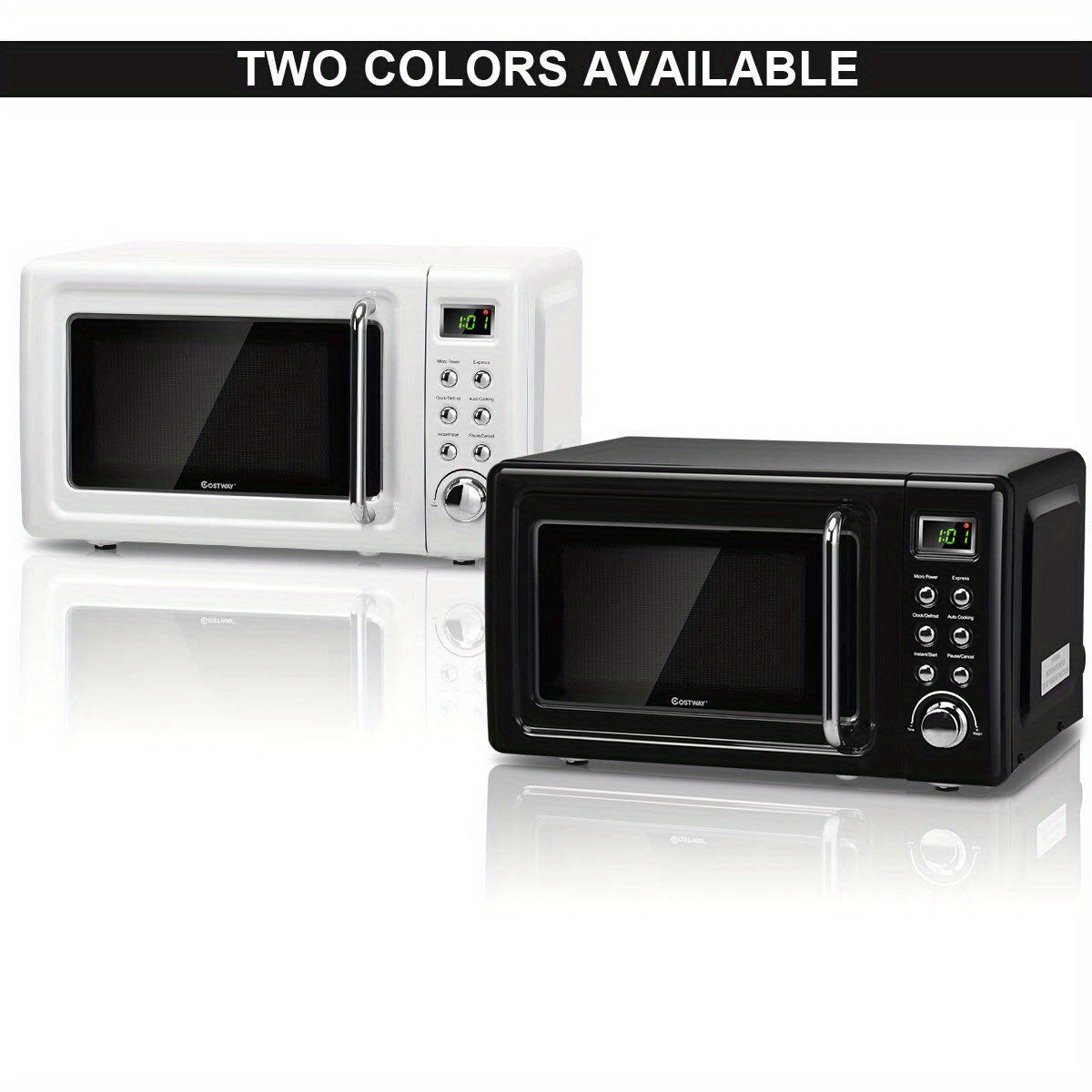 Maxmass 0.7Cu.ft Retro Countertop Microwave Oven