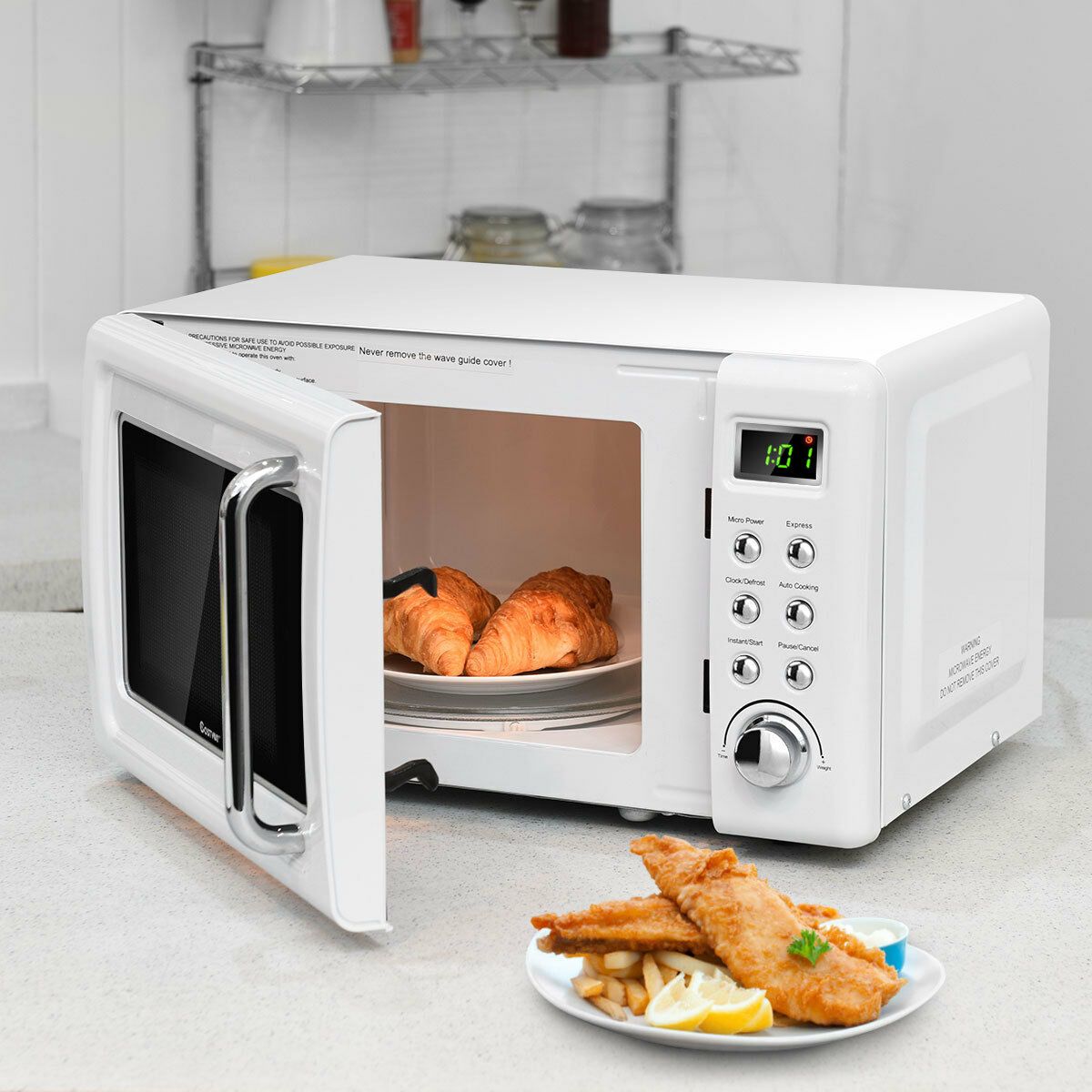 Maxmass 0.7Cu.ft Retro Countertop Microwave Oven