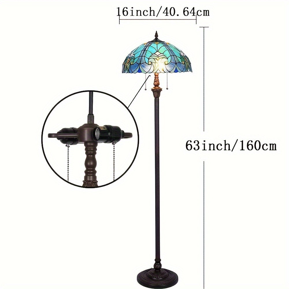 16x16x63 Inches Satin Glass Floor Lamp