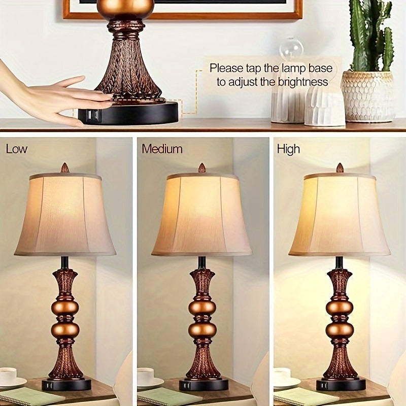 Set Of 2 Touch Control Traditional Table Lamp