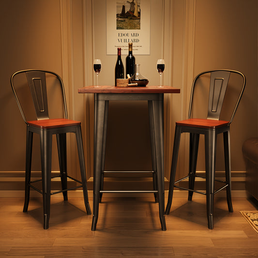 Pub Table And Chairs Set Of 2, 3 Pcs