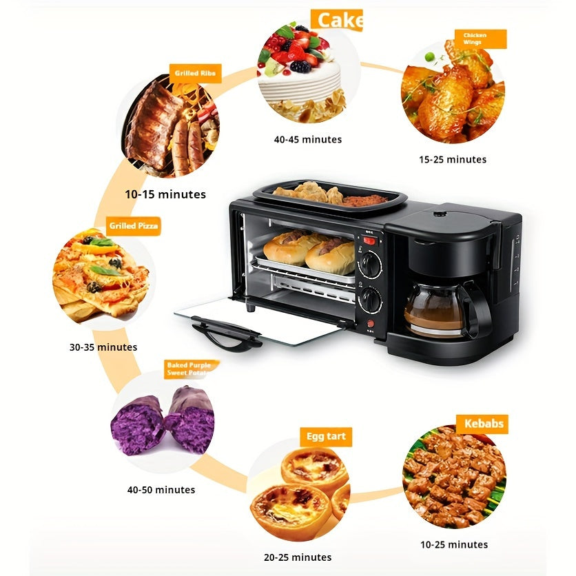 Oven Toaster Coffee Maker Multifunctional Automatic Sandwich Microwave