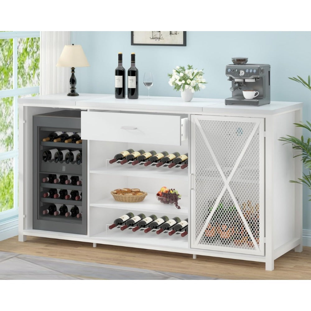 Long Bar Cabinet with Fridge Space