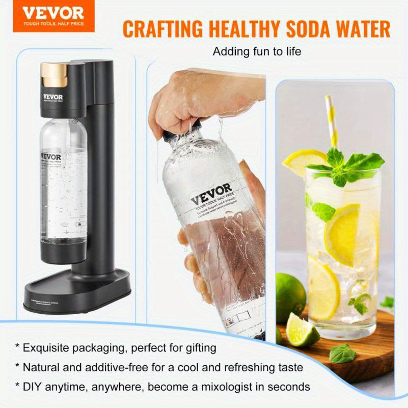 Home Soda Maker Machine Sparkling Water Carbonator Starter Kit with BPA- Free