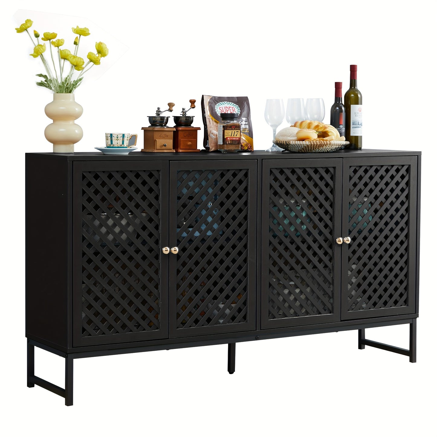 Farmhouse Sideboard Buffet Cabinet With Storage