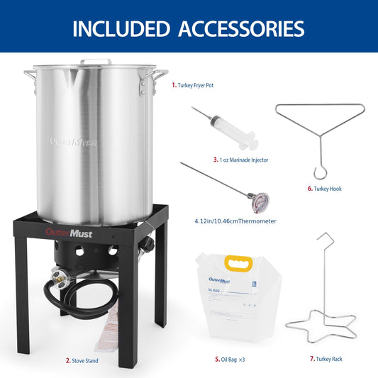 50,000 BTU Giant Turkey Fryer Pot Set