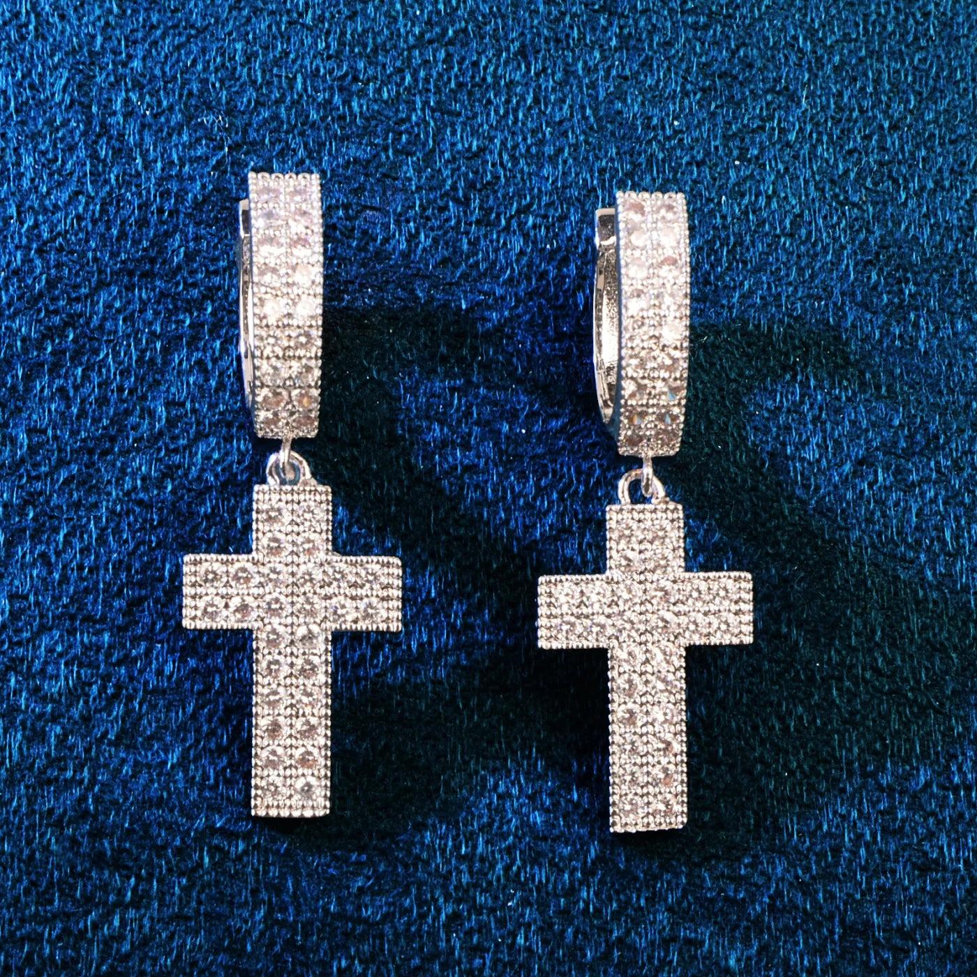 Gold Color Cross Mens/Womens Earings