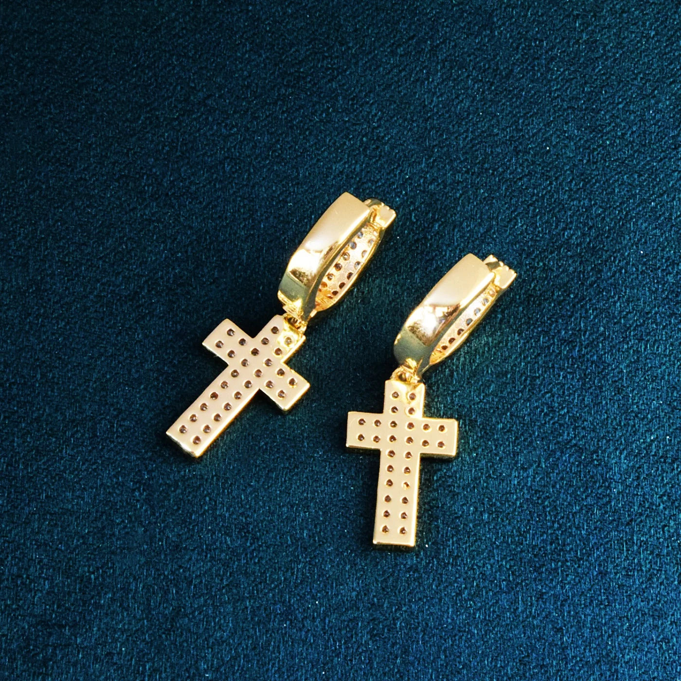 Gold Color Cross Mens/Womens Earings