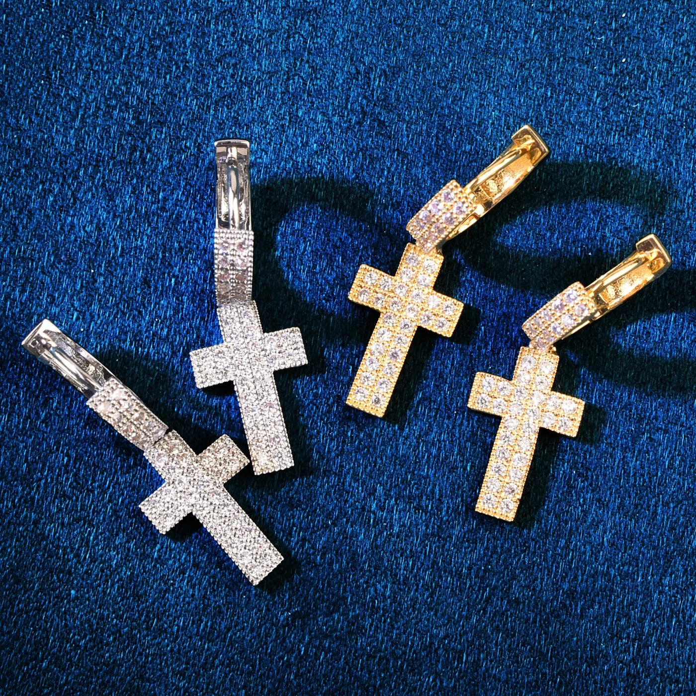 Gold Color Cross Mens/Womens Earings