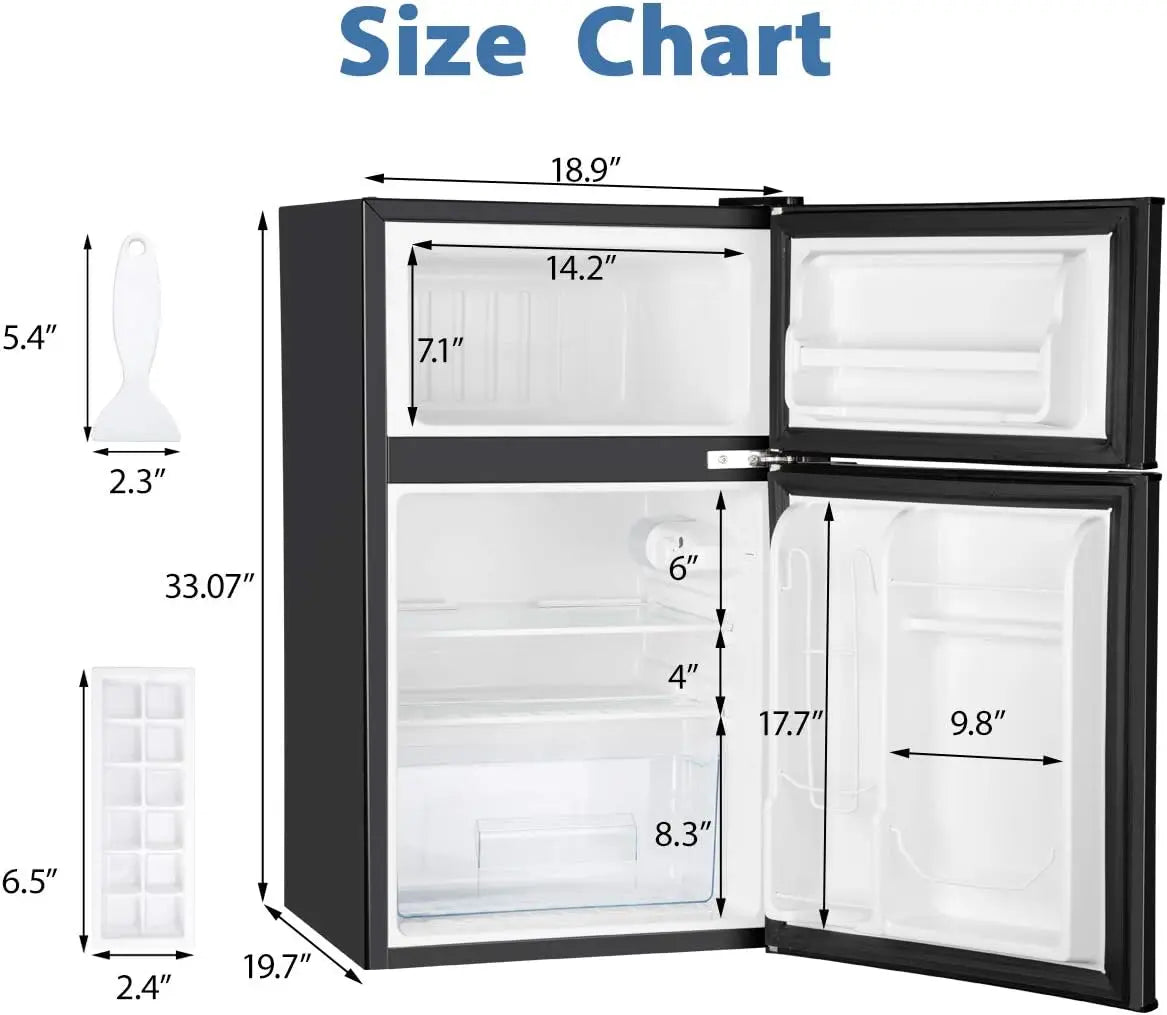 Mini Fridge with Freezer, 3.2 Cu.Ft