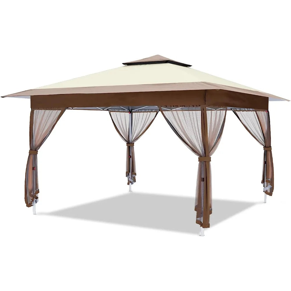 12'x12' Gazebo Outdoor Pop-up Canopy Tent with Curtains.