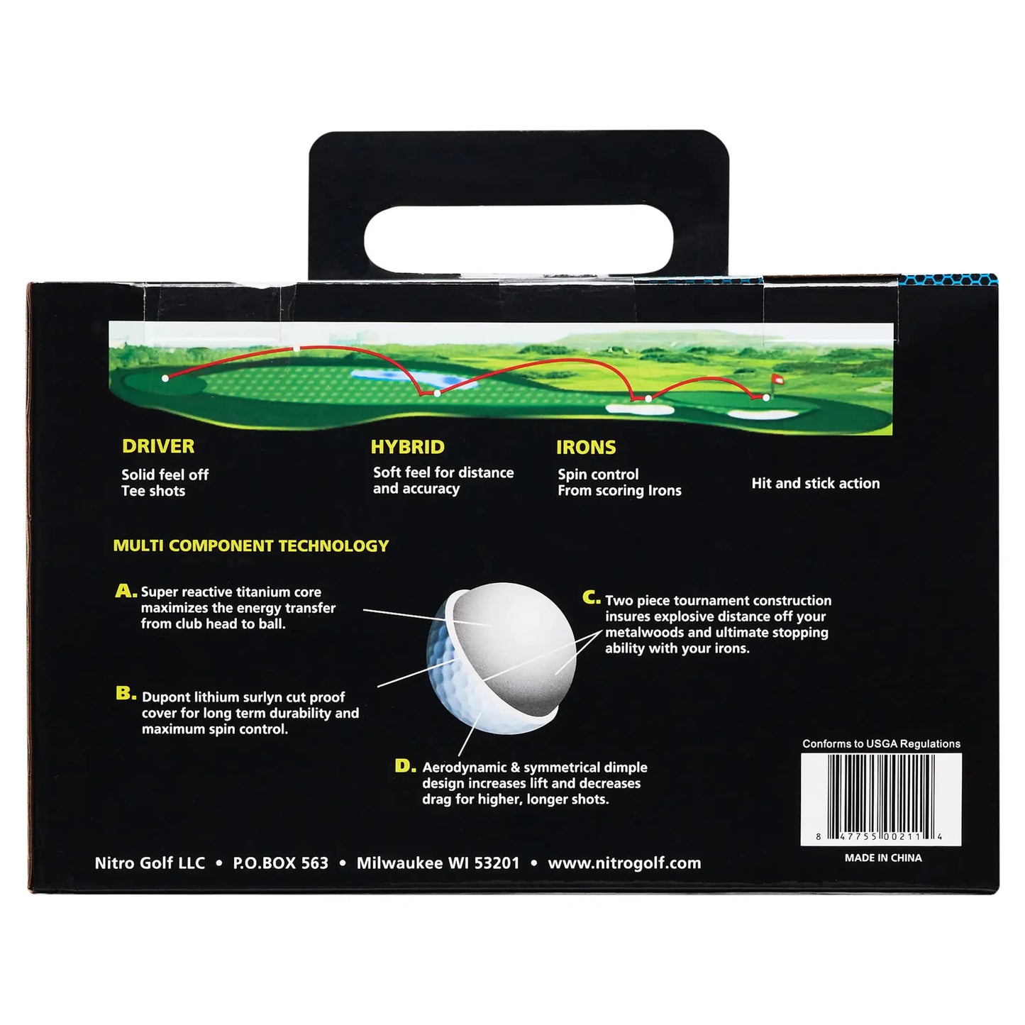 Ultimate Distance Golf Balls, White, 45 Pack