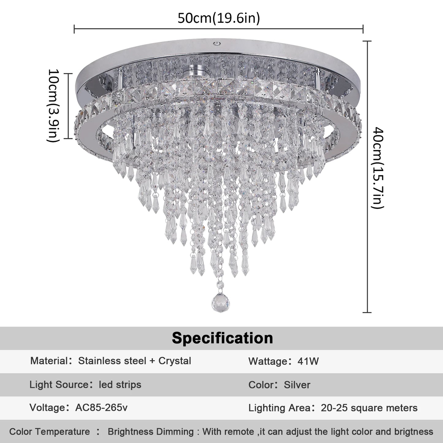 Luxury Crystal Modern LED Ceiling Chandelier Light