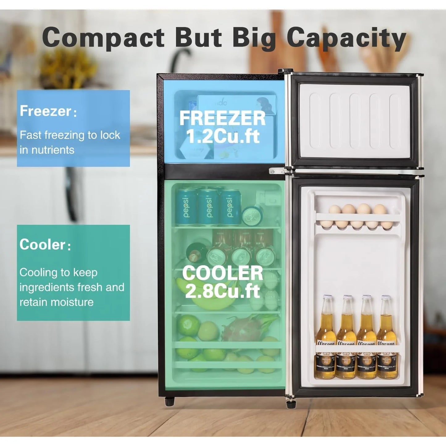 Compact Refrigerator 4.0 Cu Ft