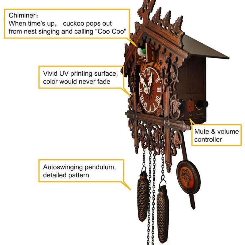 Cuckoo Clock Traditional Wooden Handcrafted