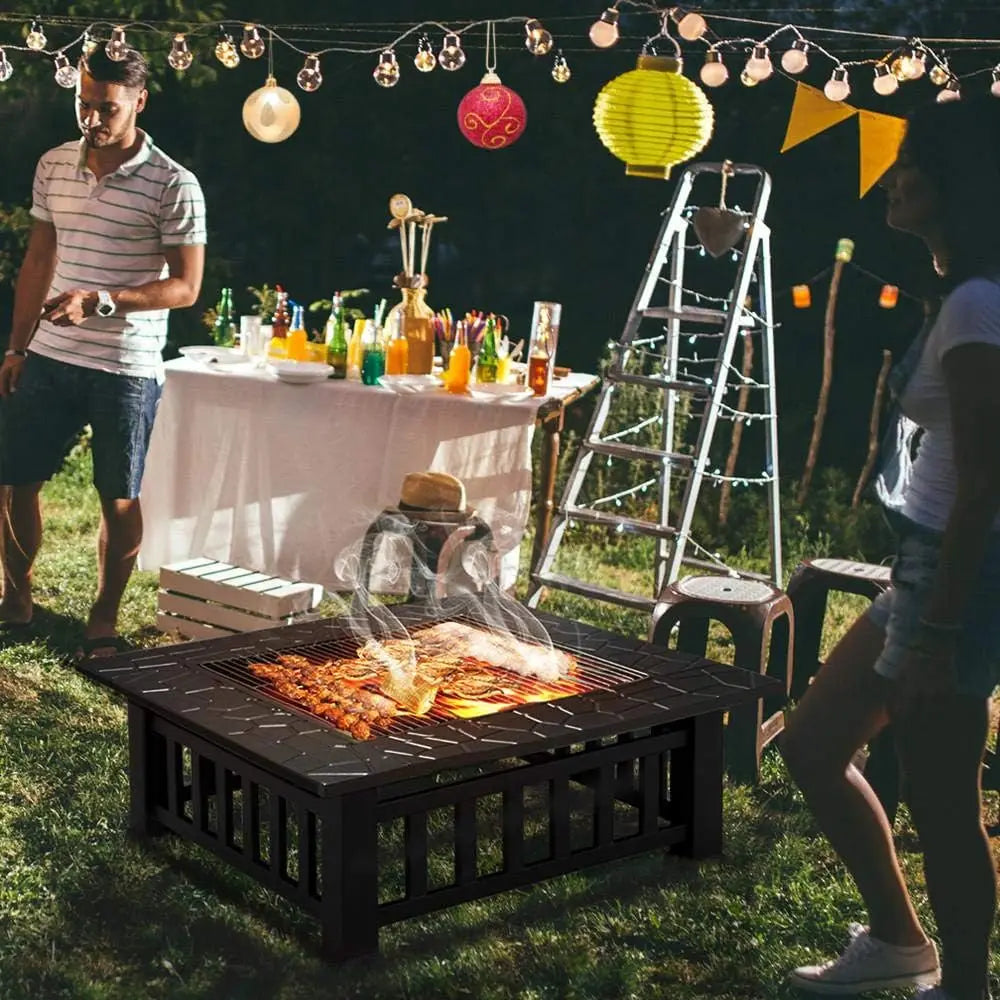 Multifunctional Fire Pit Table 32in