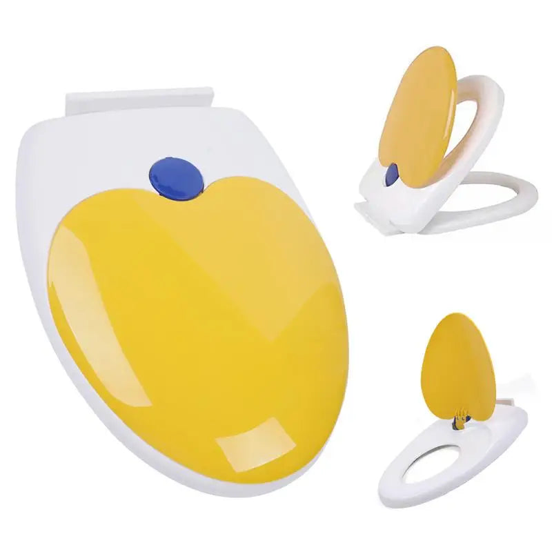 Elongated Toilet Seat Slow Close Thickened Cover with Built-in Removable Child Potty