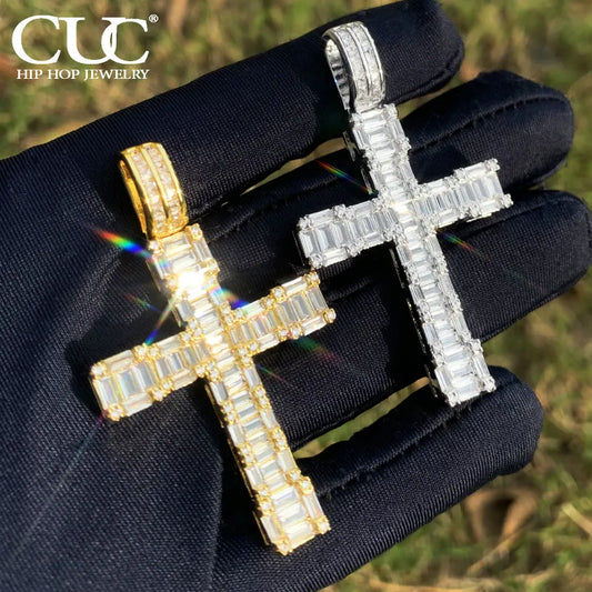 CUC Cubic zircon Cross Pendant For Men Women