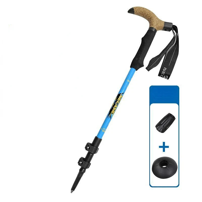 120cm Carbon Fiber Walking Stick Cane Telescopic 3-section