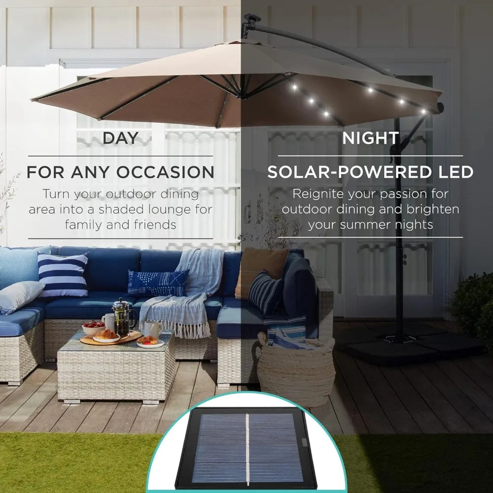 Patio Umbrella, 10ft Solar LED