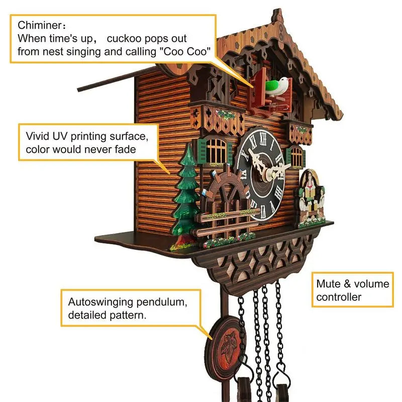 Cuckoo Clock Traditional Wooden Handcrafted