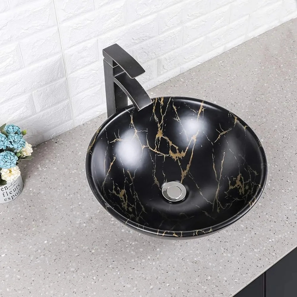 Modern Round Bowl Above Counter Bathroom Sink