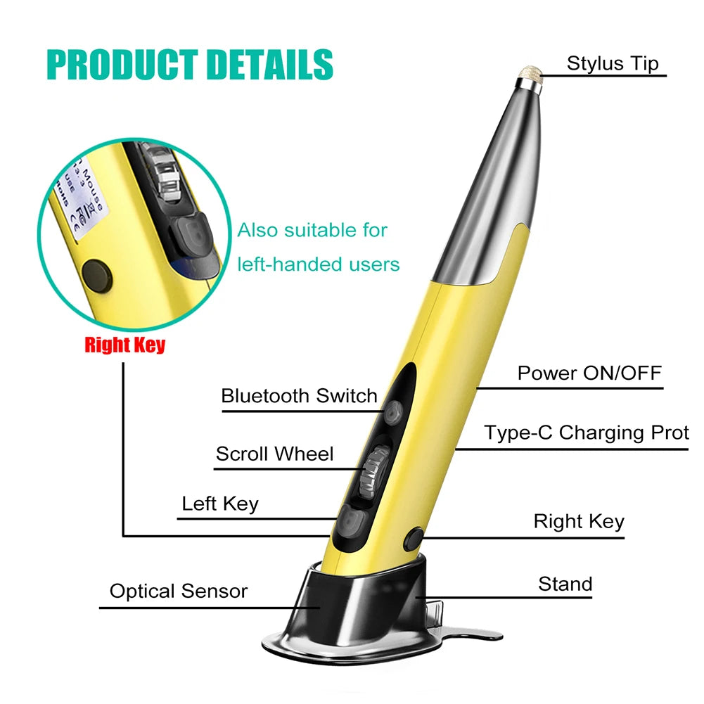 Wireless Optical Pen Mouse 2.4GHz USB Bluetooth