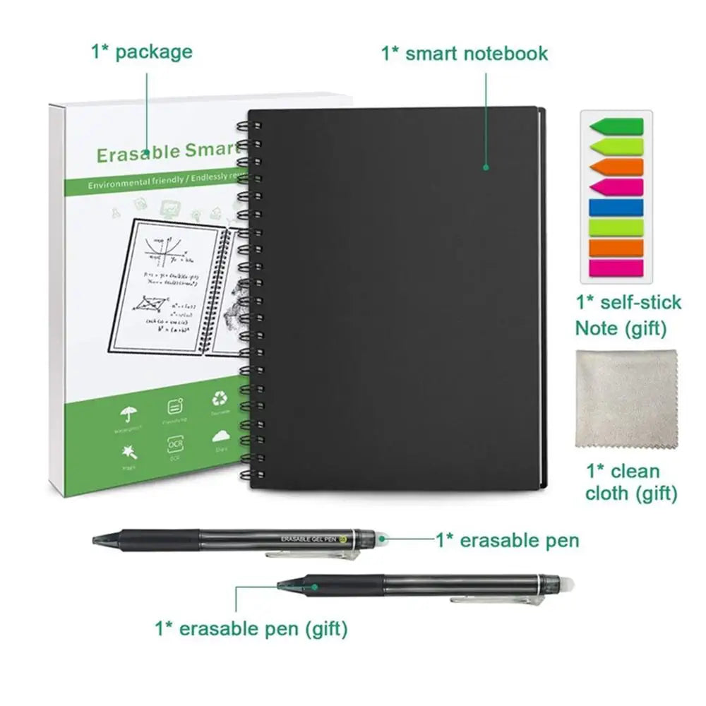 smart reusable erasable notebook