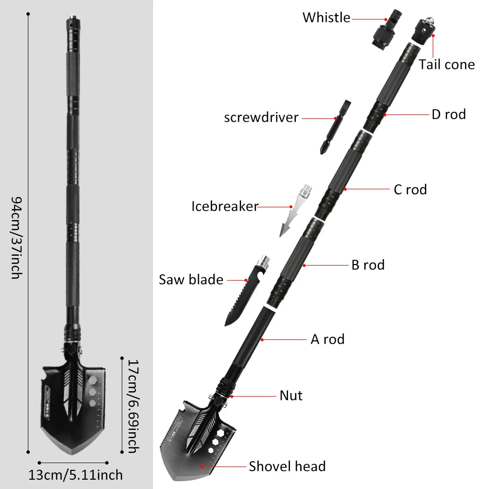 Multipurpose Shovel Axe Set Outdoor Survival