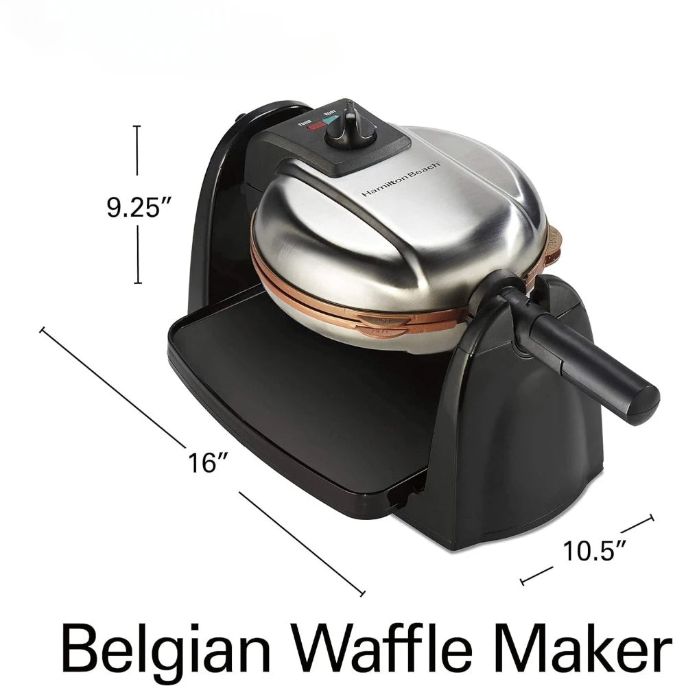 Belgian Waffle Maker with Removable Nonstick Plates