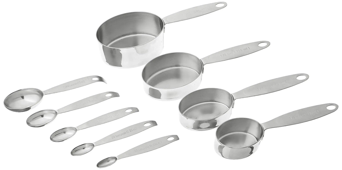 Stainless Steel Measuring Cup & Spoon Set