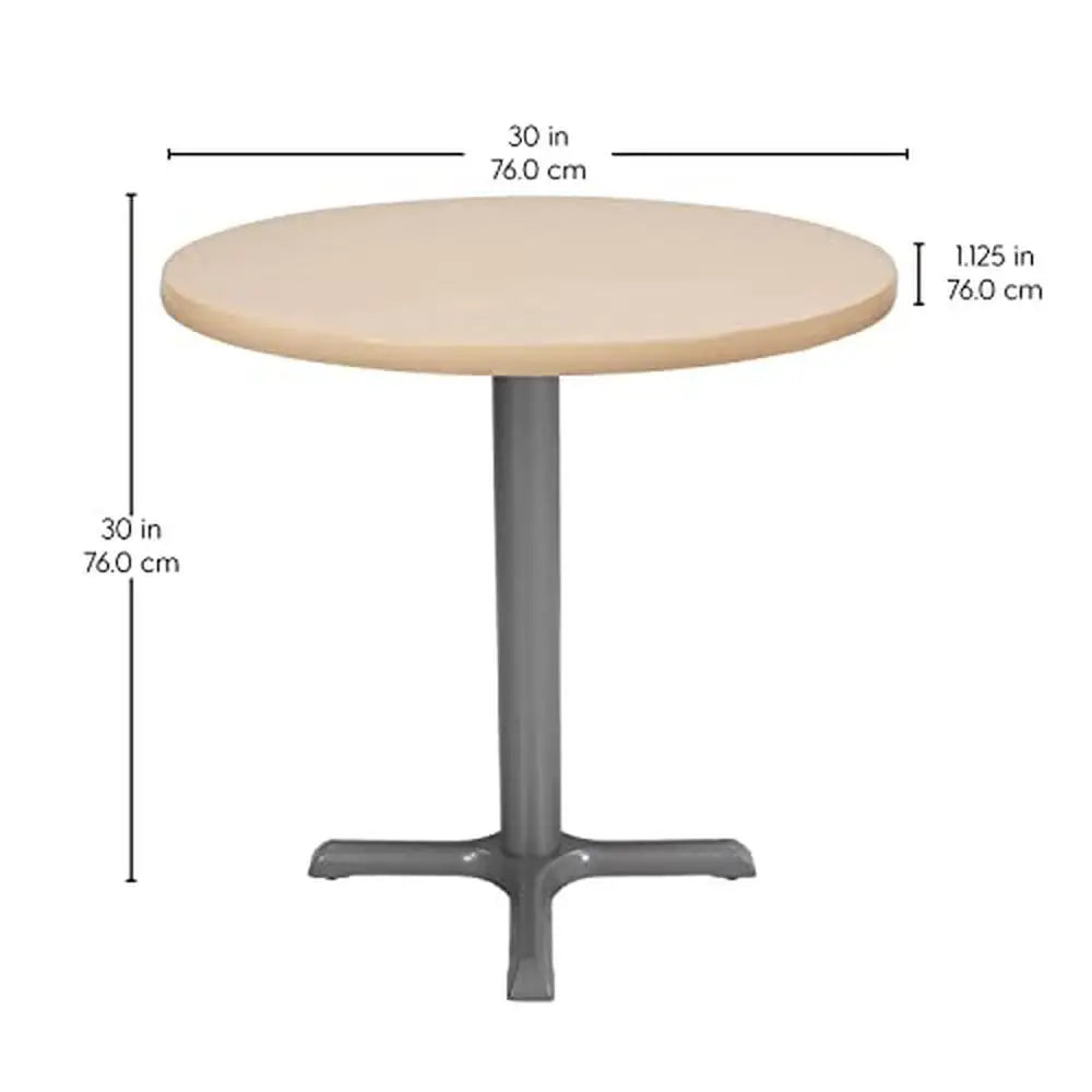 Modern Round Café Bistro Table Maple