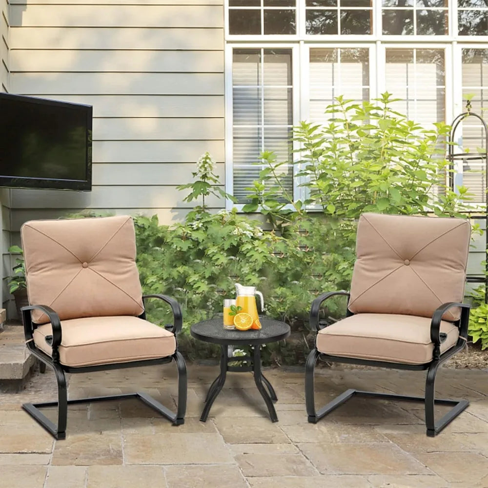 3 Piece Patio Furniture Outdoor Bistro Set