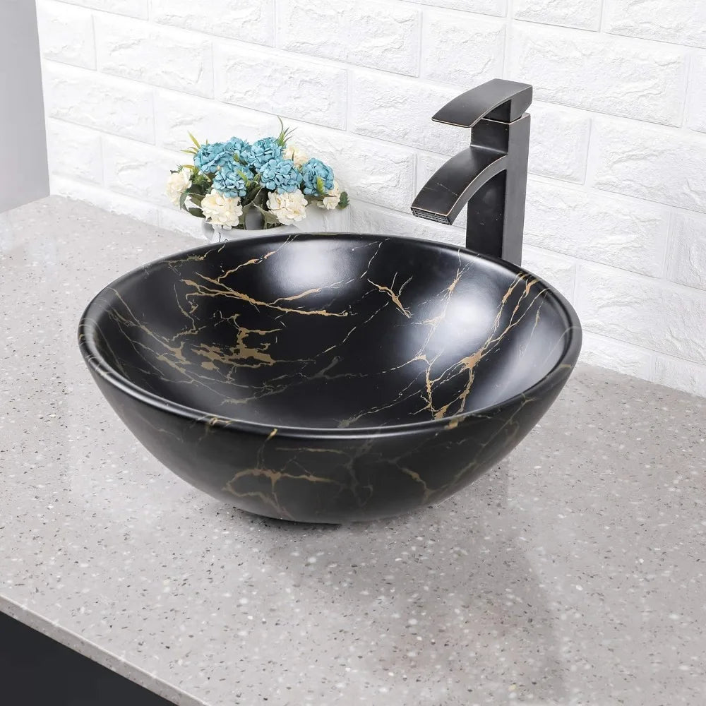 Modern Round Bowl Above Counter Bathroom Sink