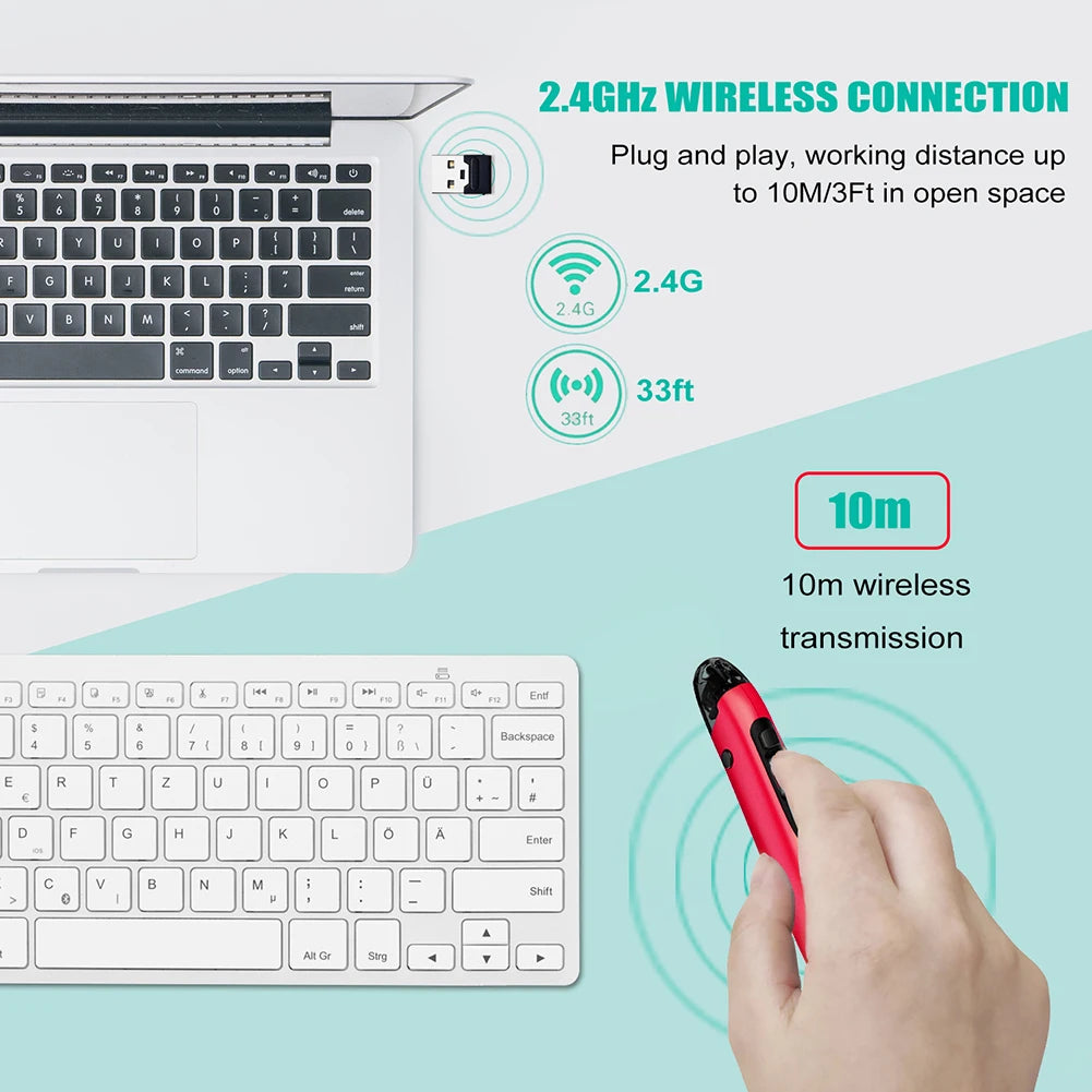 Wireless Optical Pen Mouse 2.4GHz USB Bluetooth