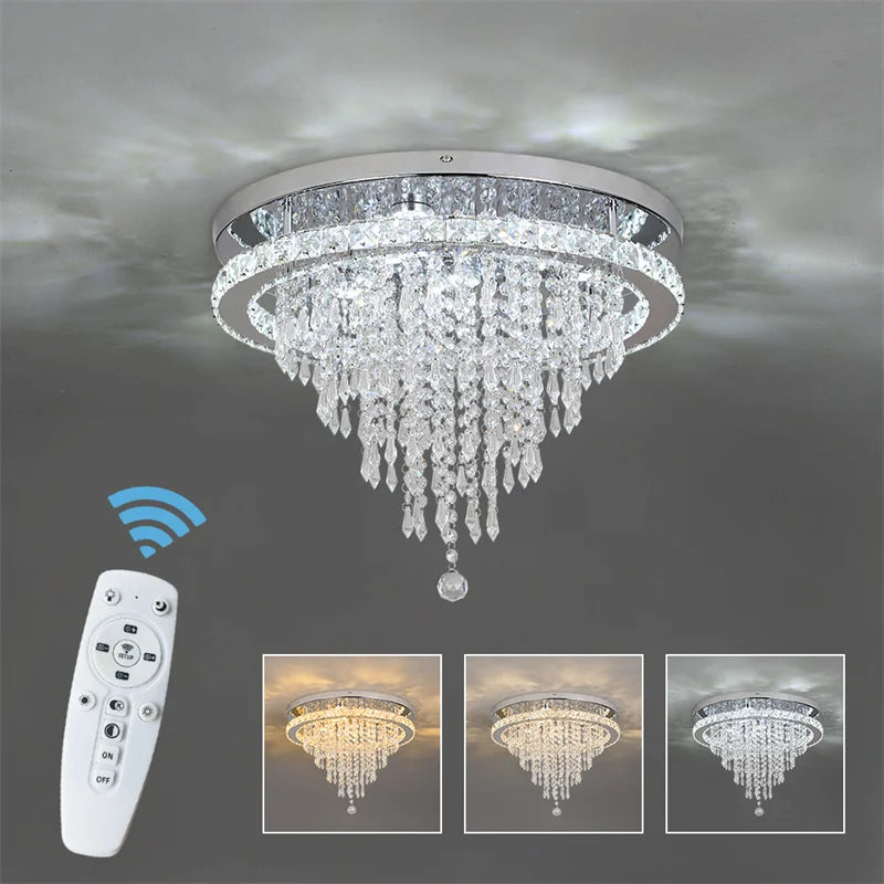 Luxury Crystal Modern LED Ceiling Chandelier Light