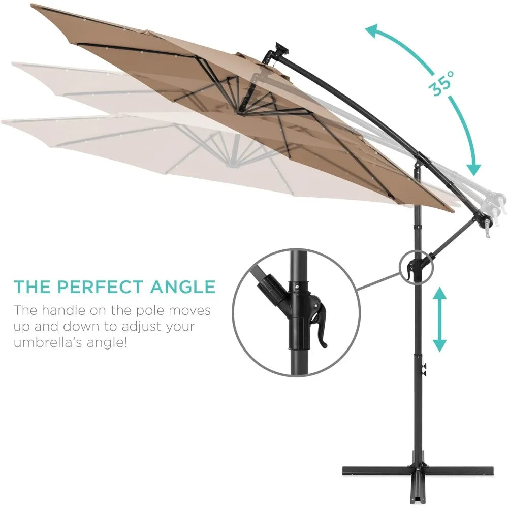 Patio Umbrella, 10ft Solar LED