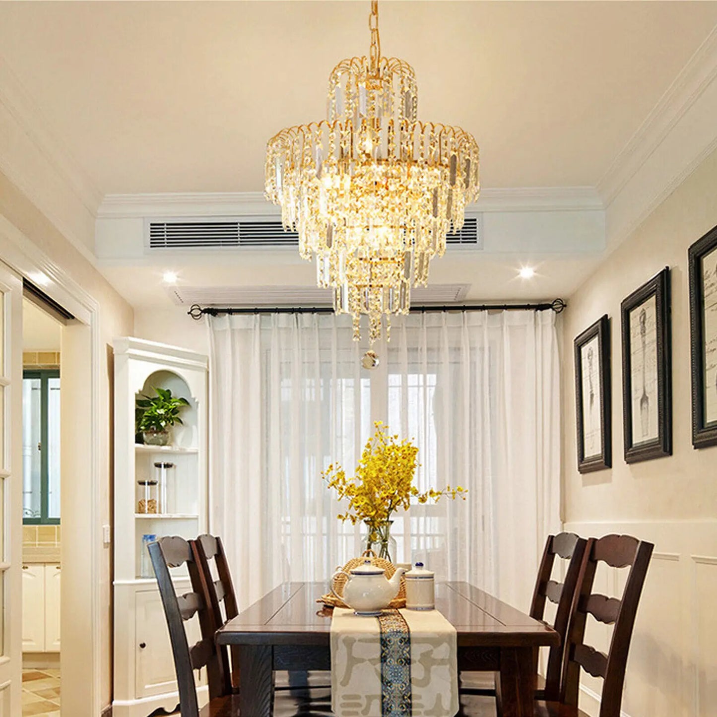 Crystal Ceiling Lamp Modern Luxury LED Chandelier