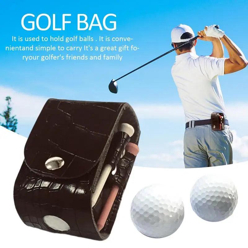 Golf Pouch Bag Genuine Leather