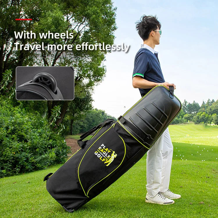 Golf Travel Bag with Wheels Folding Hard Top