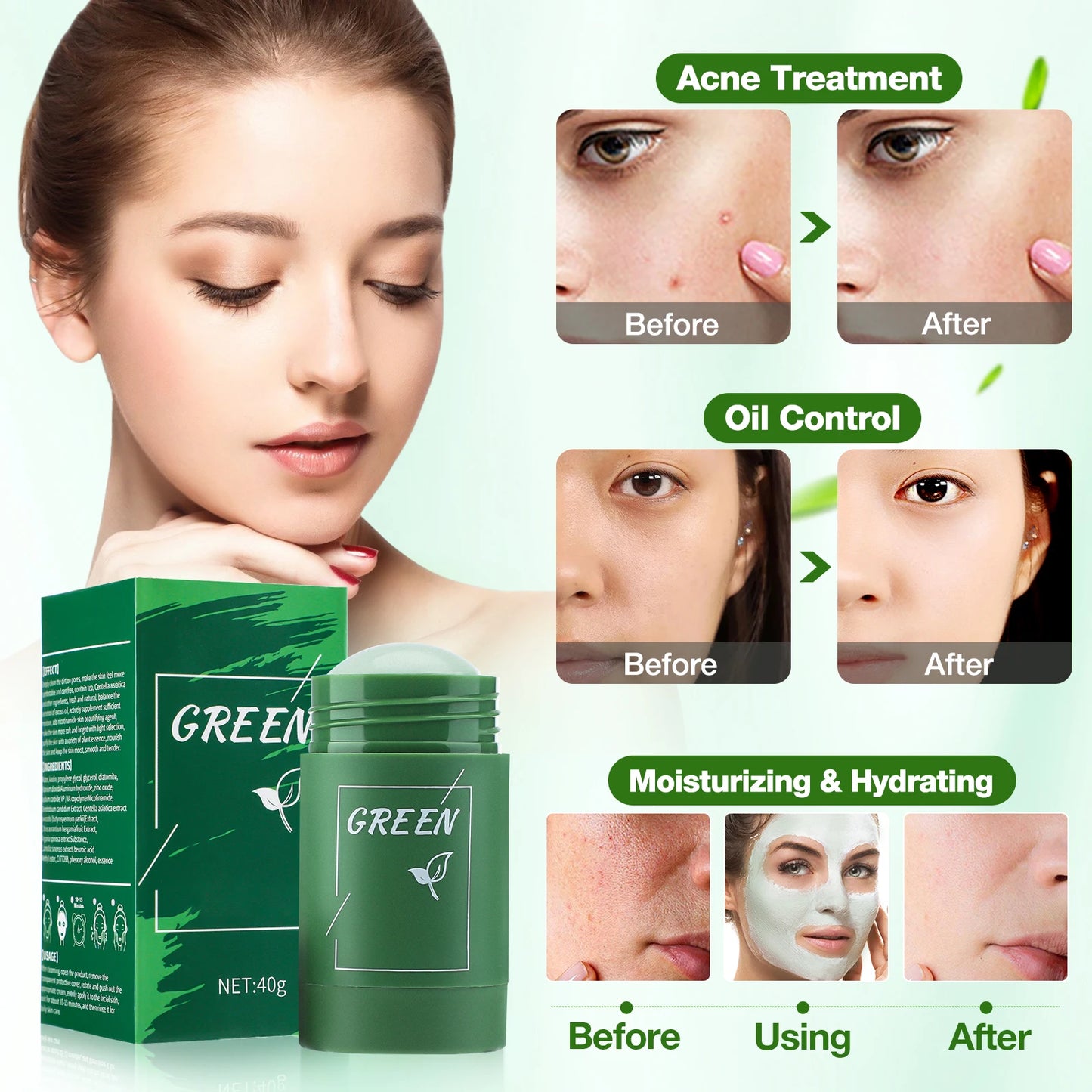 Green Tea Mask Stick Blackhead Remover