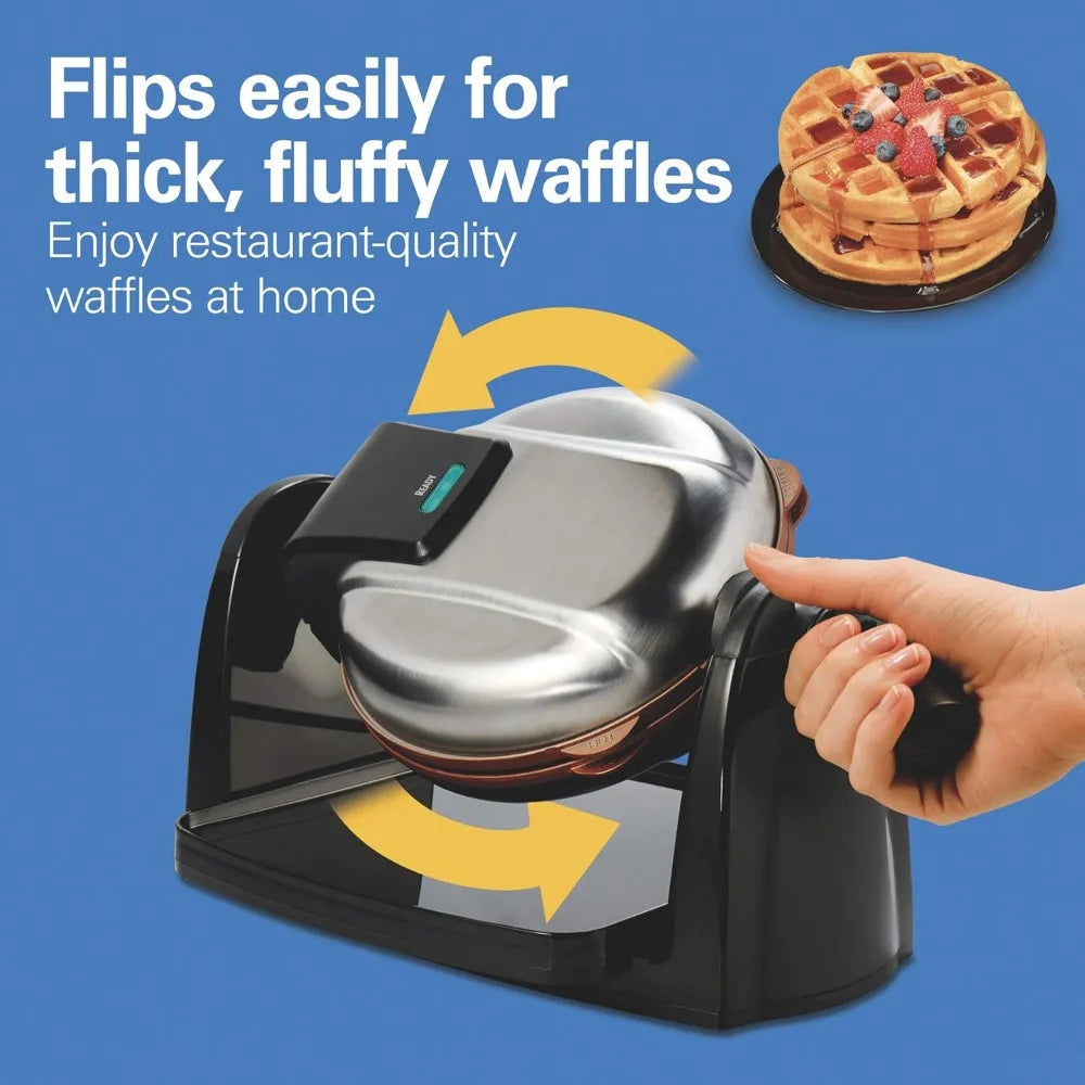 Belgian Waffle Maker with Removable Nonstick Plates