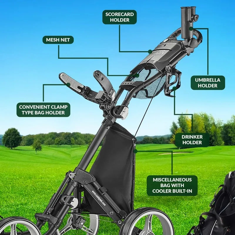 SuperLite 4 Wheel Golf Push Cart