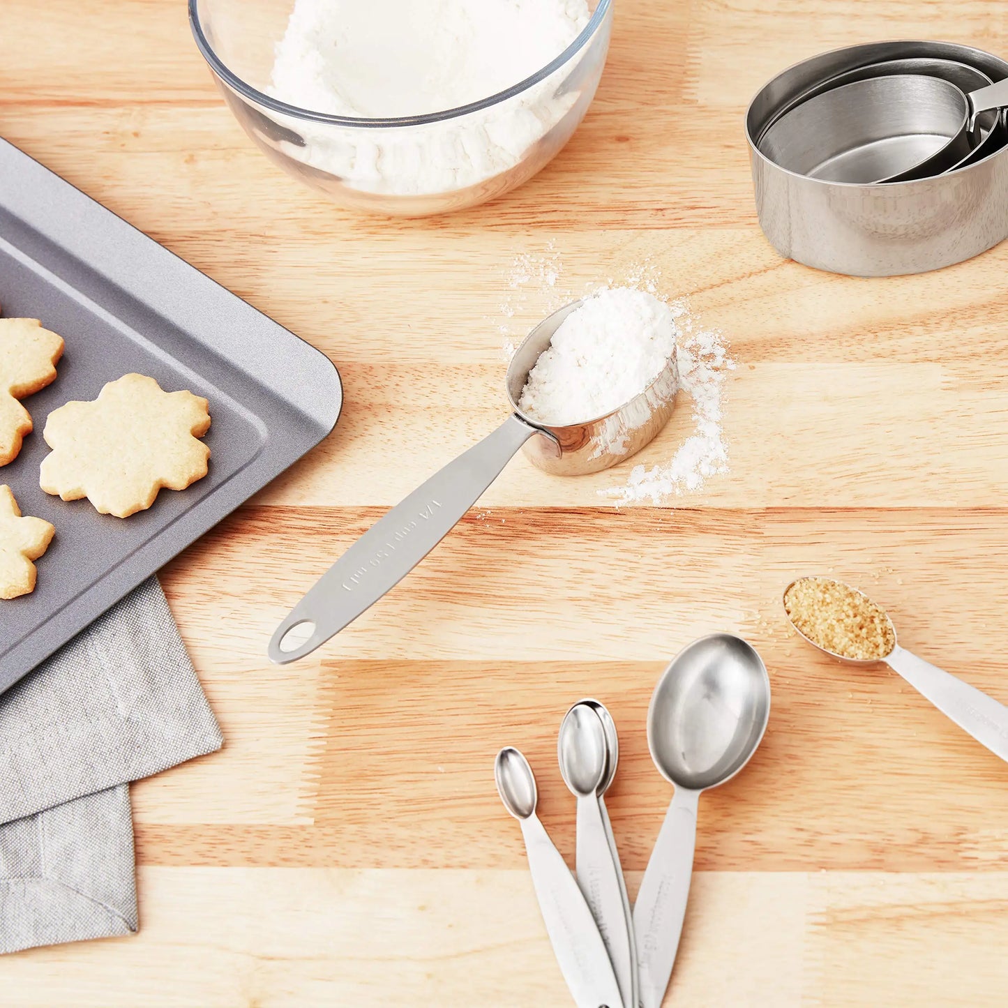 Stainless Steel Measuring Cup & Spoon Set