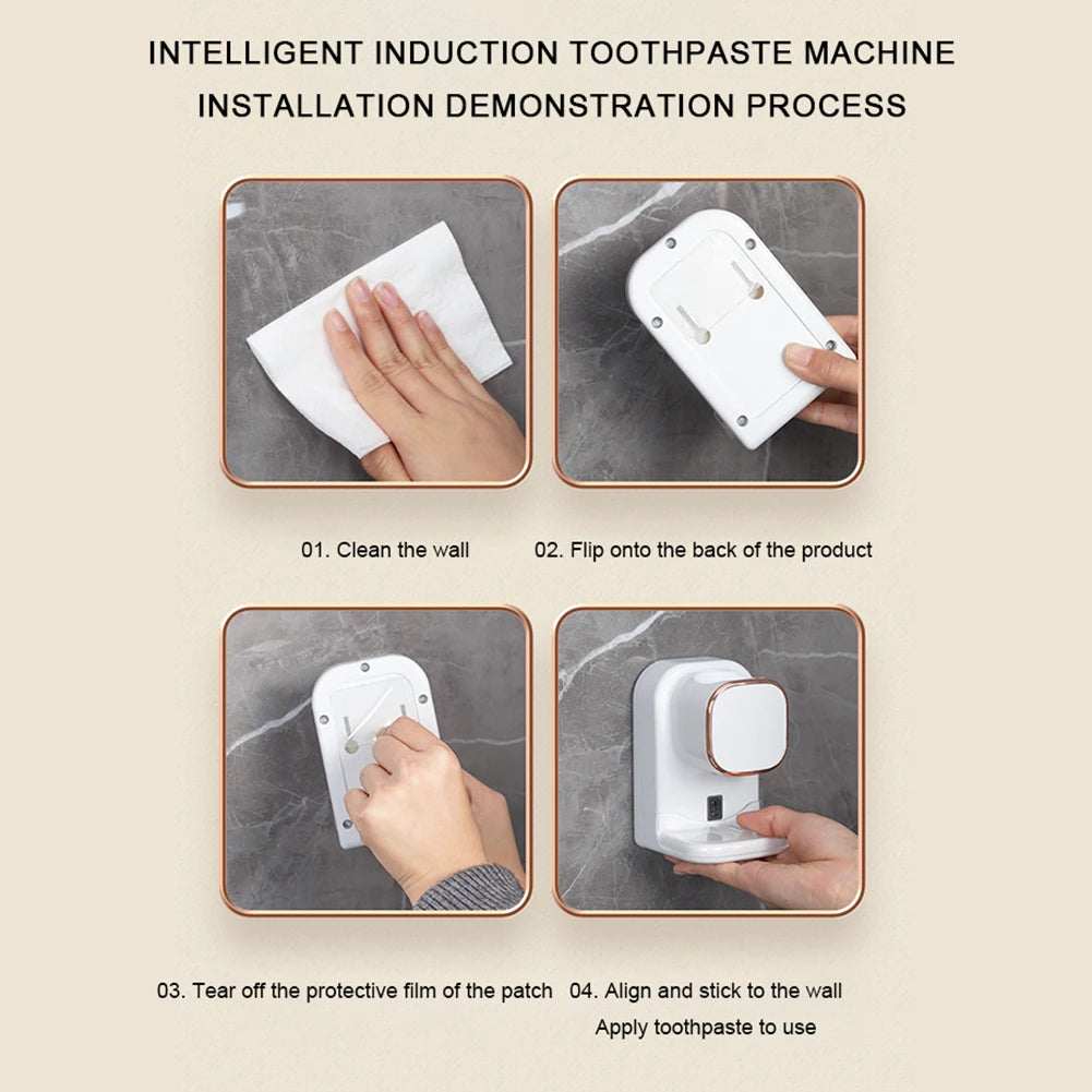 Automatic Toothpaste Dispenser Wall Mounted Rechargeable