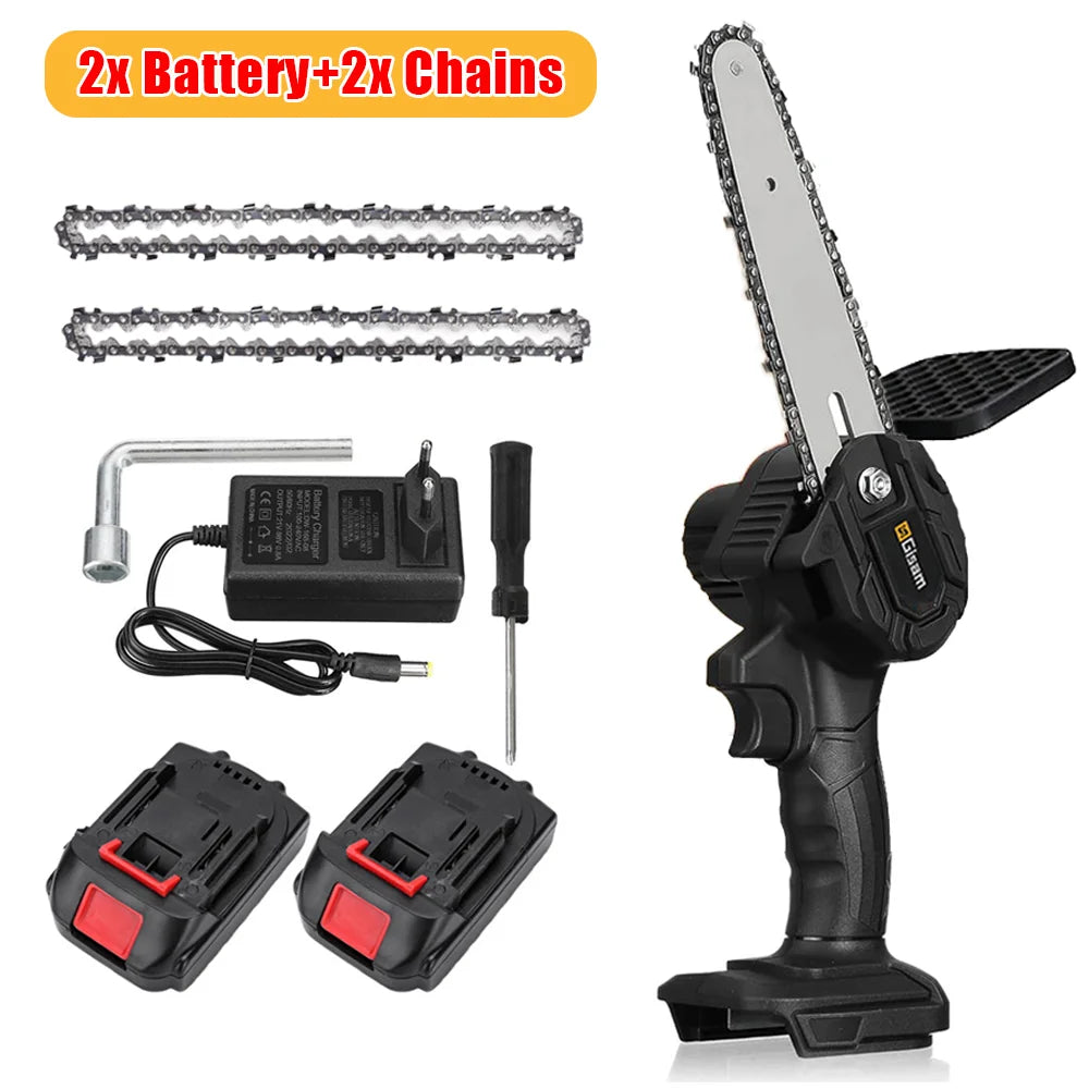 6 Inch Cordless Electric Saw Chainsaw Rechargeable18V Battery