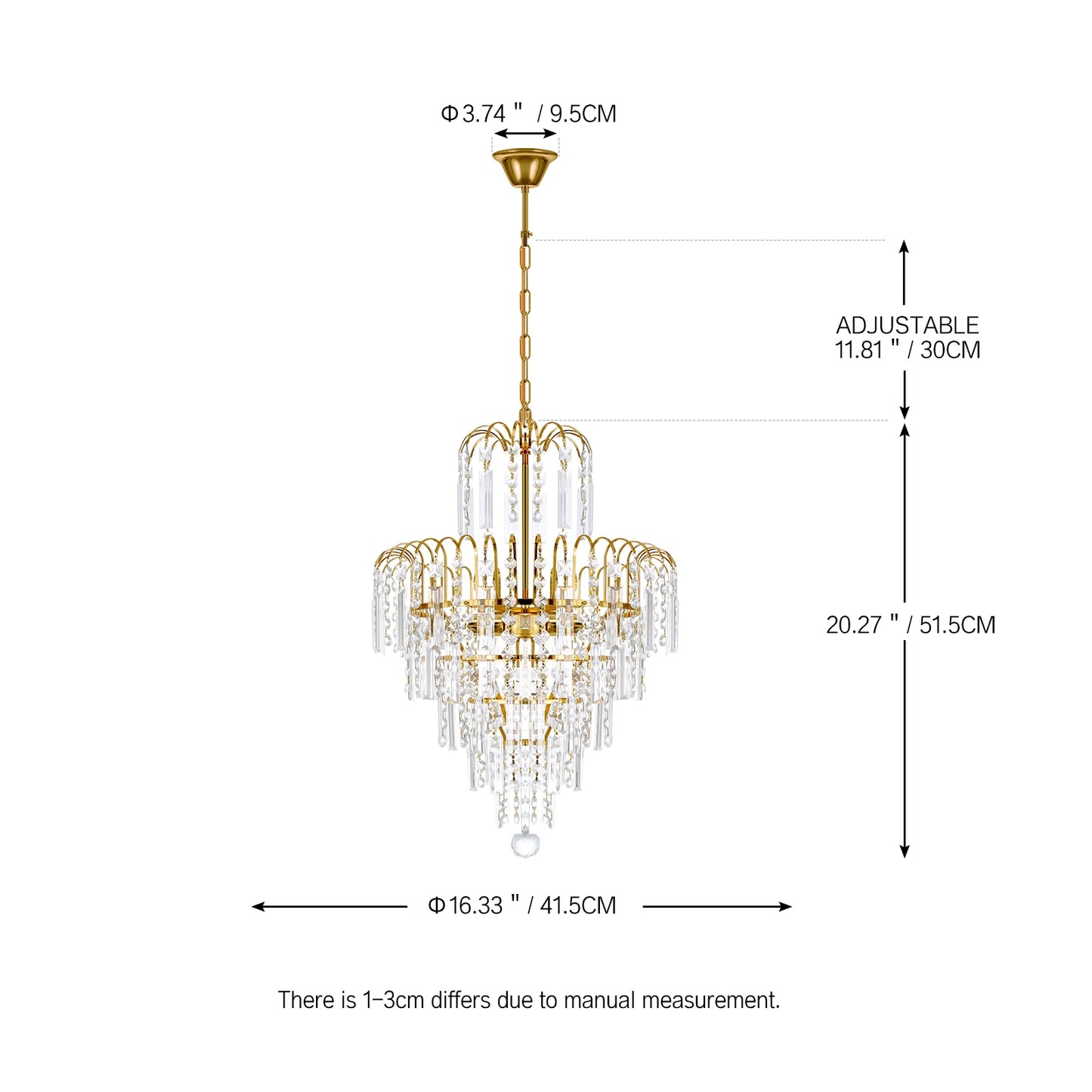 Crystal Ceiling Lamp Modern Luxury LED Chandelier