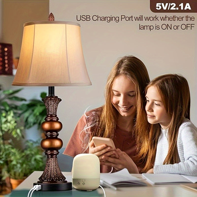 Set Of 2 Touch Control Traditional Table Lamp