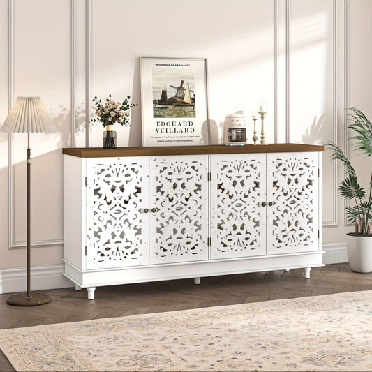 Sideboard And Buffet With Storage, 4-Door